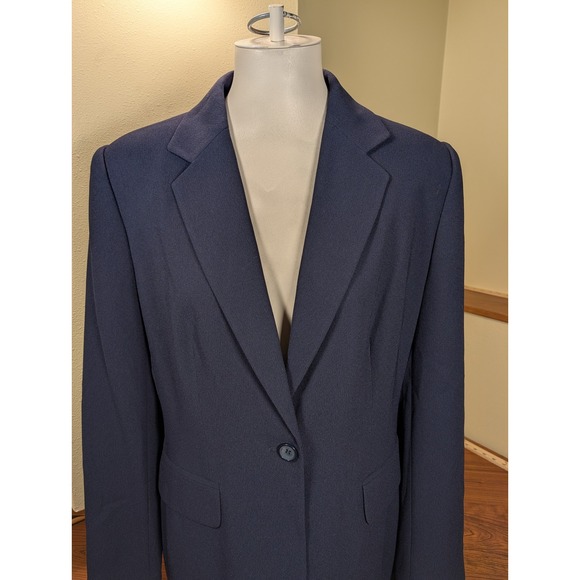 Women's Nygard navy blue suit coat jacket business wear sz 8 - Picture 2 of 7